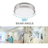 LEDQuant 12 Inch LED Flush Mount Ceiling Light 20W 3000K Soft White 1350 Lumens ENERGY STAR Dimmable Brushed Nickel Finish Damp Rated UL Listed