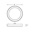 9" Flush Mount LED Disc Light 18W 1100 Lm CCT Selectable Dimmable Damp Location ETL Energy Star