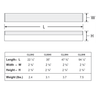 2ft LED slim linear strip light 20W, 2600LM, 0-10V dimmable, DLC premium