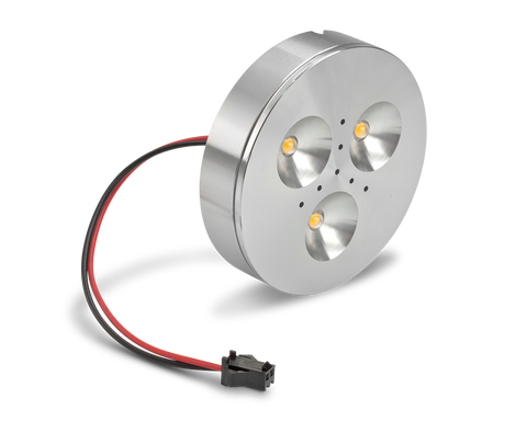 LEDQuant 3 Watt Dimmable Under Cabinet LED Light with Driver, Puck Light
