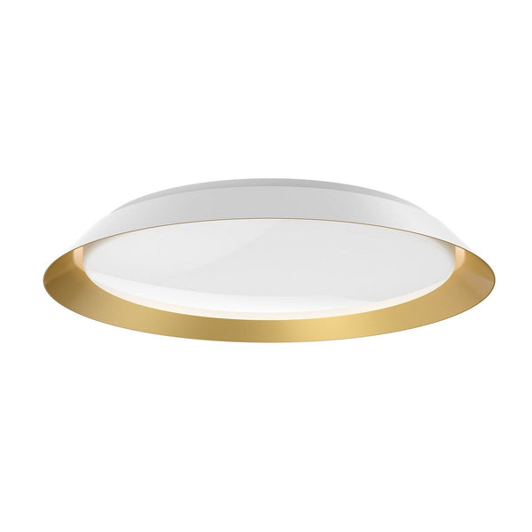Kuzco Lighting FM43423-WH/GD-5CCT Jasper Contemporary White / Gold LED Ceiling Light Fixture
