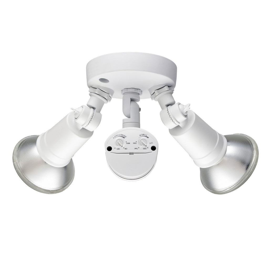 Millennium M-16002-MW Two Light Outdoor Security Flood Light, Powder Coated Matte White