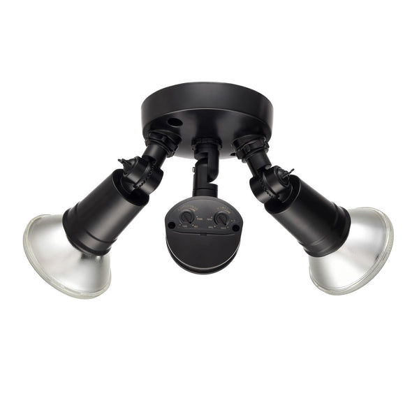 Millennium M-16002-PBK Two Light Outdoor Security Flood Light, Powder Coated Black