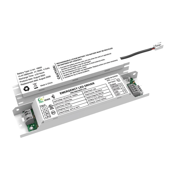15W Low Temperature Split Built-In Emergency Backup Battery Driver 100-347Vac WSD-EMS15W27-LT20