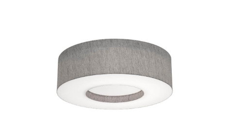 AFX Lighting MCF1524MB-GY Montclair 2 Light 12 Inch Drum Flush Mount In Grey With White Bottom Acrylic Diffuser