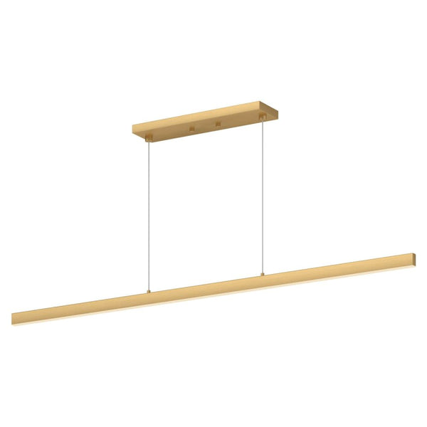 Kuzco Lighting LP10356-BG-2700K Vega 56 inch LED Linear Light in Brushed Gold with White Acrylic Diffuser, Color Temperature 2700K, Wattage 38W, Voltage 120V