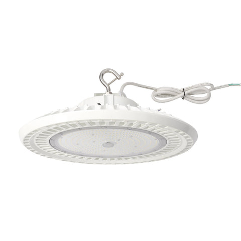 100/120/150W Wattage Selectable White Housing LED UFO High Bay Light AC 100-277V CCT 5000K | 5EHB-150W-120V-50K-SV2-W