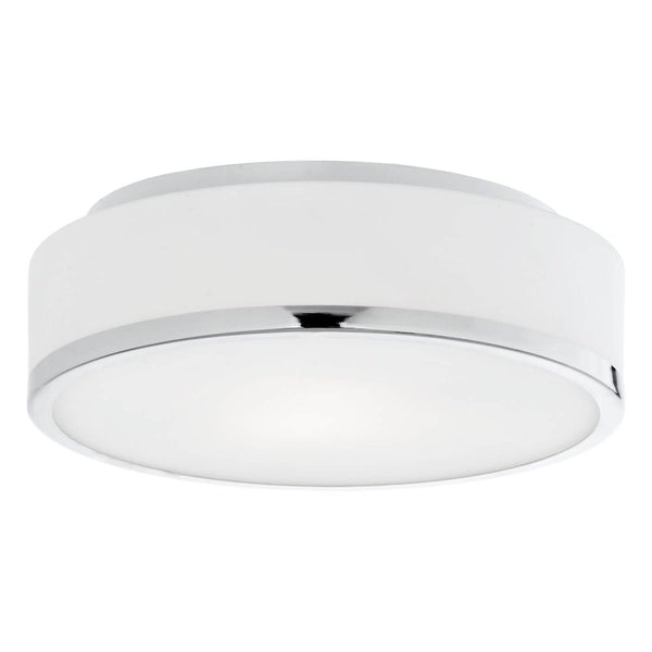 Kuzco Lighting FM6012-CH-5CCT Charlie 12 inch CCT LED Flush Mount in Chrome with Opal Glass, Multi-Color Temperature, Wattage 20W, Voltage 120V