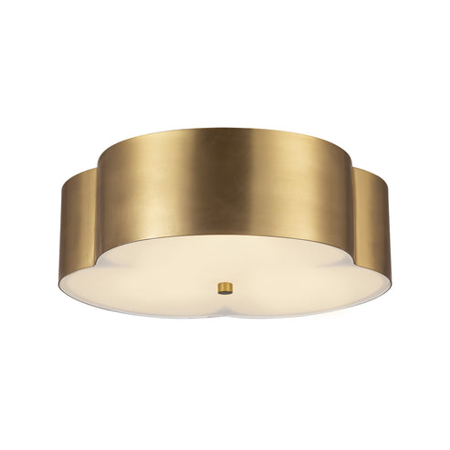 Alora Mood FM566314BG Adella 3 Light 14.13 inch Brushed Gold Flush Mount Ceiling Light