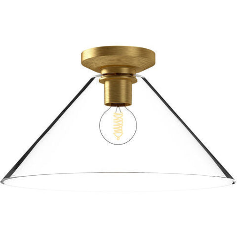 Alora Mood FM570314BGCL Salem 1 Light 14.13 inch Brushed Gold Flush Mount Ceiling Light