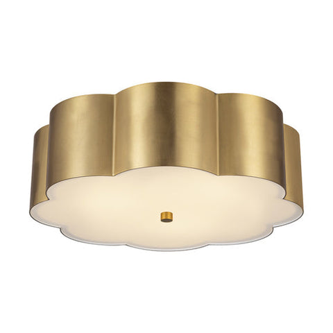 Alora Mood FM603314BG Blossom 3 Light 14.13 inch Brushed Gold Flush Mount Ceiling Light