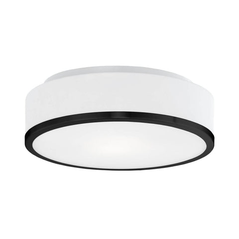Kuzco Lighting FM6012-BK-5CCT Charlie 12 inch LED Flush Mount in Black with Opal Glass, Multi-Color Temperature, Wattage 20W, Voltage 120V
