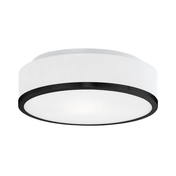 Kuzco Lighting FM6012-BK-5CCT Charlie 12 inch LED Flush Mount in Black with Opal Glass, Multi-Color Temperature, Wattage 20W, Voltage 120V