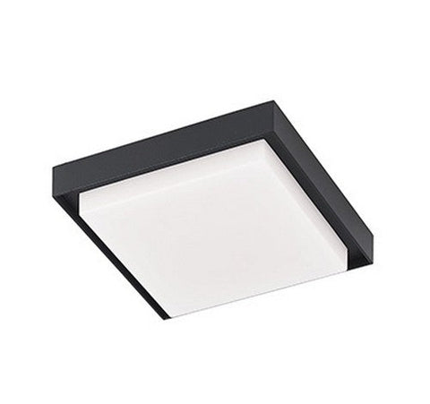 Kuzco Lighting EC34507-BK LED Outdoor Flush Mount Ceiling Light 120V Black Finish