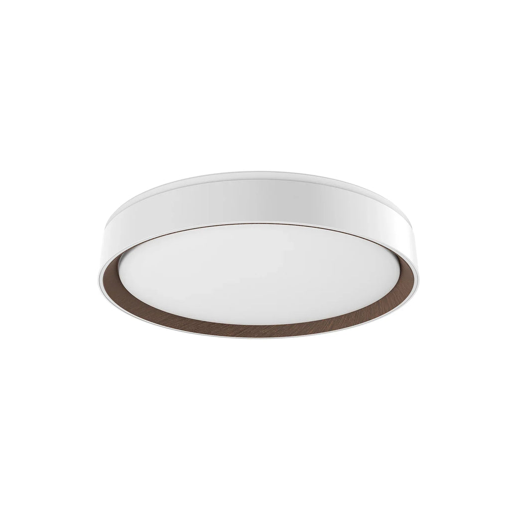 Kuzco Lighting FM43916-WH/WT-5CCT Essex LED 15.75 inch White and Walnut Flush Mount Ceiling Light
