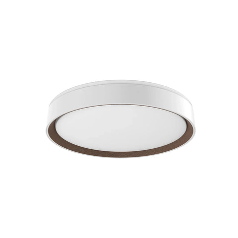 Kuzco Lighting FM43916-WH/WT-5CCT Essex LED 15.75 inch White and Walnut Flush Mount Ceiling Light