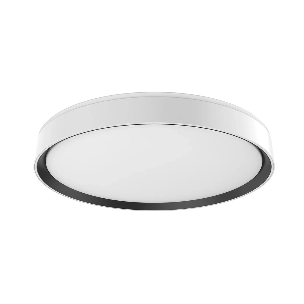 Kuzco Lighting FM43920-WH/BK-5CCT Essex LED 19.75 inch White and Black Flush Mount Ceiling Light