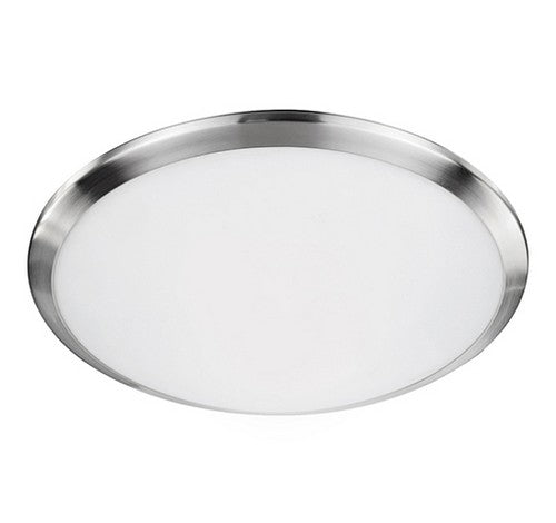 Kuzco Lighting FM1515-BN LED Malta Round Indoor Ceiling Lights 120V Brushed Nickel Finish