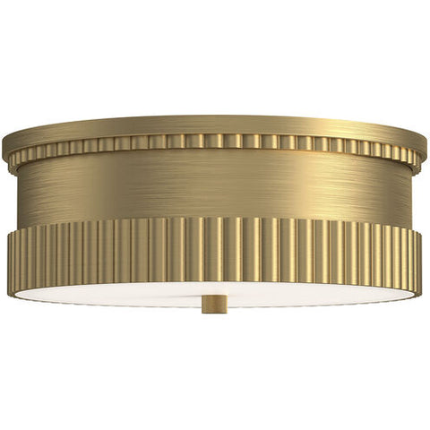 Alora Mood FM416114BG Rue 3 Light 14.25 inch Brushed Gold Flush Mount Ceiling Light
