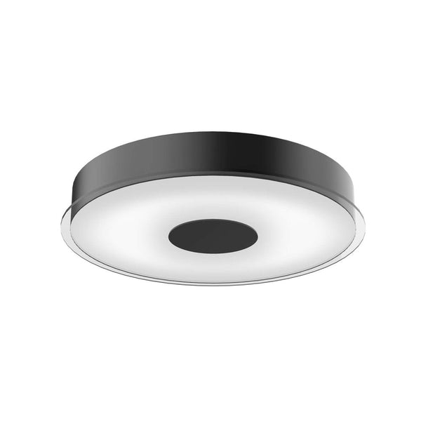 Kuzco Lighting FM7616-BK-5CCT Parker 16 inch CCT LED Flush Mount in Black with Frosted Glass, Multi-Color Temperature, Wattage 30W, Voltage 120V