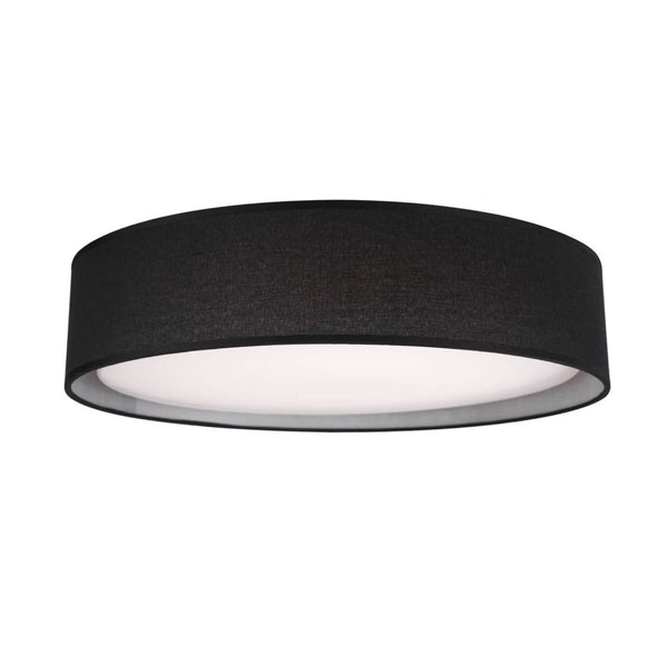 Kuzco Lighting FM7916-BK-5CCT Dalton 16 inch CCT LED Flush Mount in Black with White Acrylic Diffuser, Multi-Color Temperature, Wattage 24W, Voltage 120V