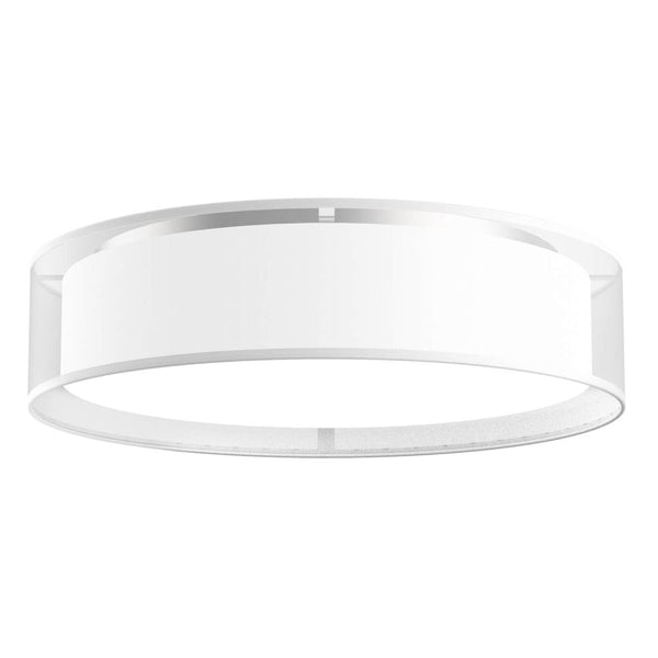 Kuzco Lighting FM7920-WOR-5CCT Dalton 20 inch CCT LED Flush Mount in White Organza with White Acrylic Diffuser, Multi-Color Temperature, Wattage 30W, Voltage 120V