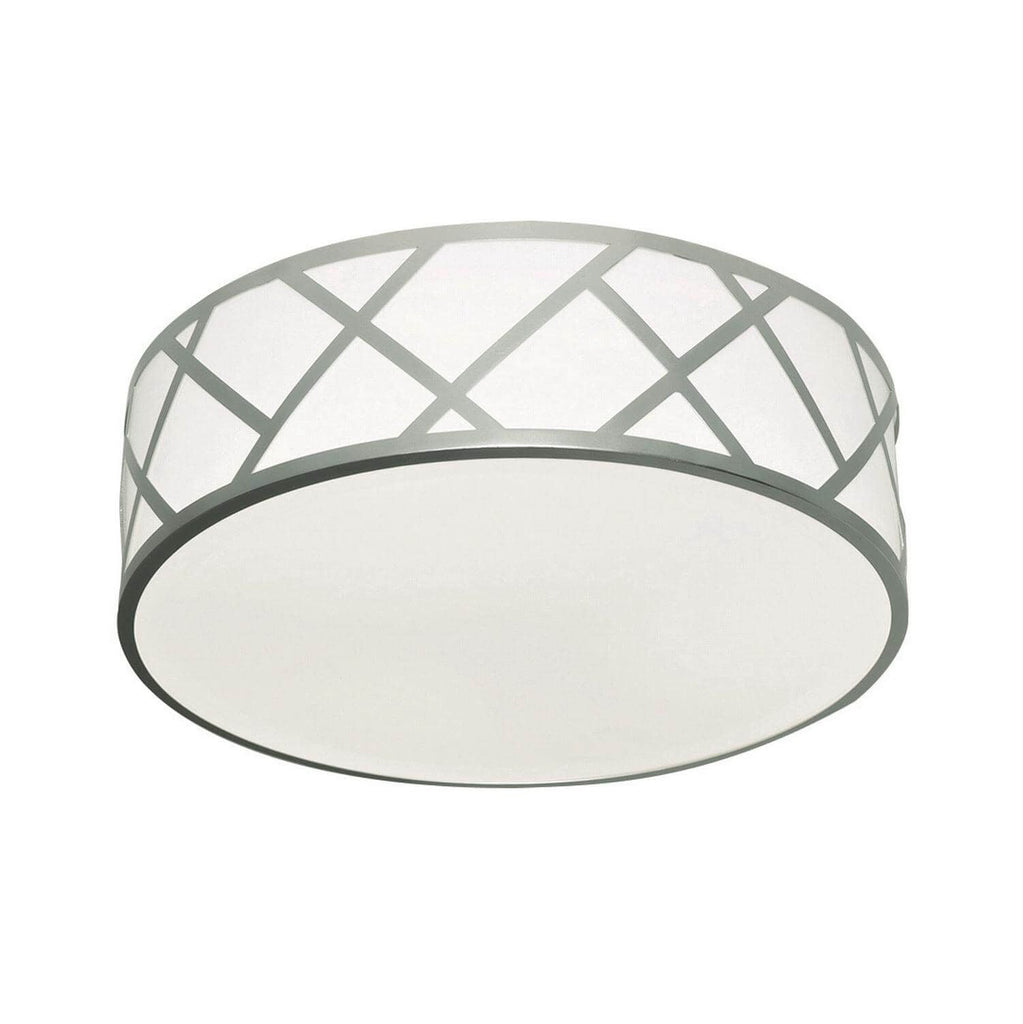AFX Lighting HVNF21LAJUDSN-MSBB Haven 21 Inch CCT LED Flush Mount In Satin Nickel With White Acrylic Bottom Diffuser