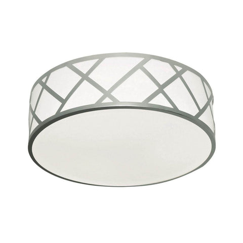 AFX Lighting HVNF21LAJUDSN-MSBB Haven 21 Inch CCT LED Flush Mount In Satin Nickel With White Acrylic Bottom Diffuser