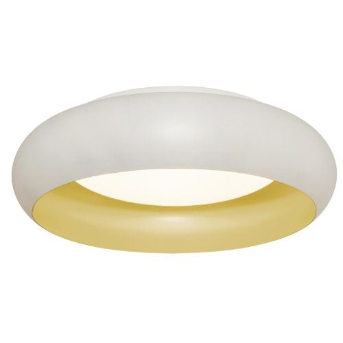 AFX Lighting KYCF19LAJD1WH 19-in 35W Kayce Flush Mount Light, 2497 lm, 120V, CCT Select, White/Gold Finish