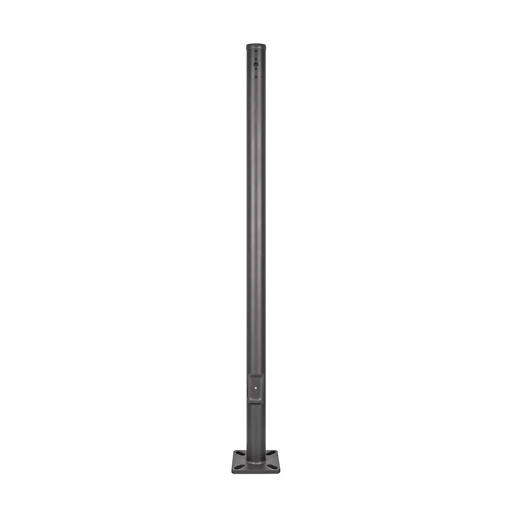 20 Foot Steel 4.5 Inch Round Light Pole Black Housing