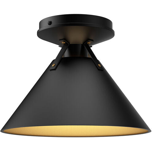Alora Mood FM584507MB Archer 1 Light 9.5 inch Matte Black Flush Mount Ceiling Light