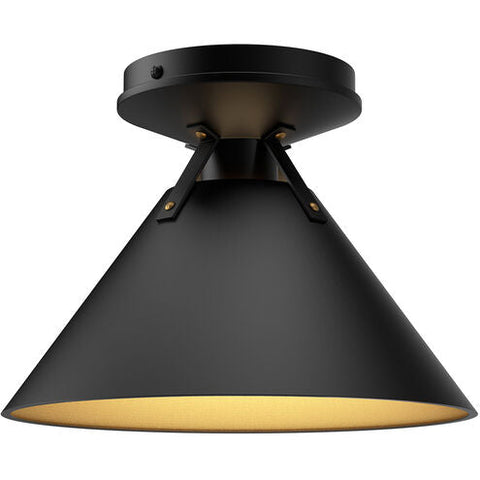 Alora Mood FM584507MB Archer 1 Light 9.5 inch Matte Black Flush Mount Ceiling Light