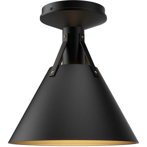 Alora Mood FM584811MB Archer 1 Light 9.5 inch Matte Black Flush Mount Ceiling Light