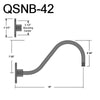 Quick Ship 10" Angled Shade Hi-Lite Gooseneck, Classic Collection, H-QSN18110 Series Oil Rubbed Bronze Finish