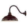 Millennium Lighting 14" RLM Warehouse Shade With Selected Goose Neck Mount and Wire Guard, Architectural Bronze Finish