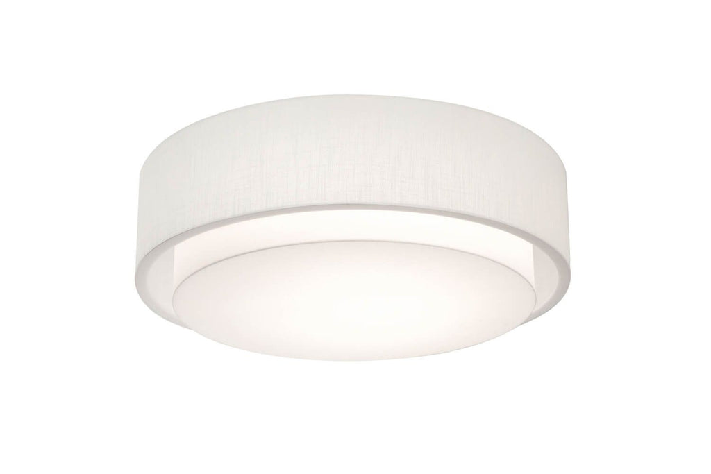 AFX Lighting SAF1824MB-LW Sanibel 3 Light 18 Inch Drum Flush Mount In Linen White With White Acrylic Diffuser