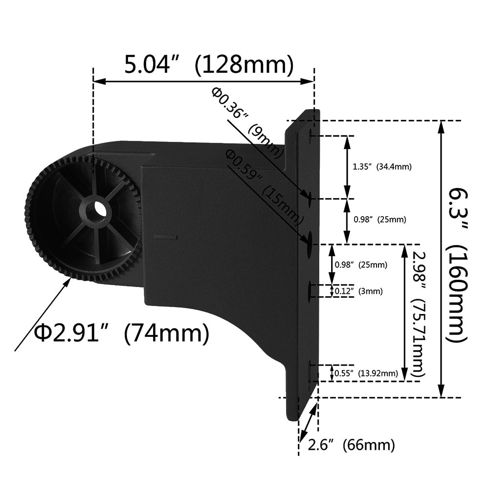 Black NEW Arm Mount WSD-NEWSBARM2-B– ledquant lighting