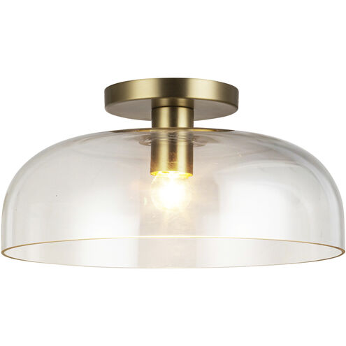 Alora Mood SF515712BGCL Sylvia 1 Light 12 inch Semi Flush Mount Ceiling Light Brushed Gold Finish