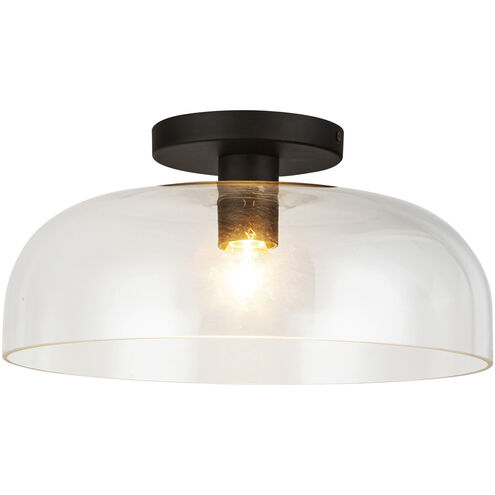Alora Mood SF515712MBCL Sylvia 1 Light 12 inch  Semi Flush Mount Ceiling Light Matte Black Finish