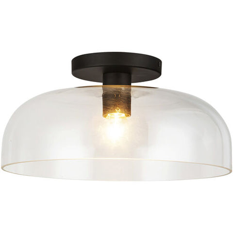 Alora Mood SF515712MBCL Sylvia 1 Light 12 inch  Semi Flush Mount Ceiling Light Matte Black Finish