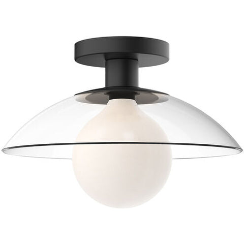 Alora Mood SF517112MBCL Francesca 1 Light 11.88 inch Semi Flush Mount Ceiling Light  Matte Black Finish