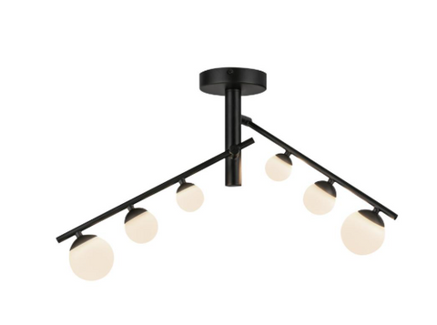Kuzco Lighting SF55525-BK/OP Juniper LED 7.38 inch Black Semi Flush Mount Ceiling Light