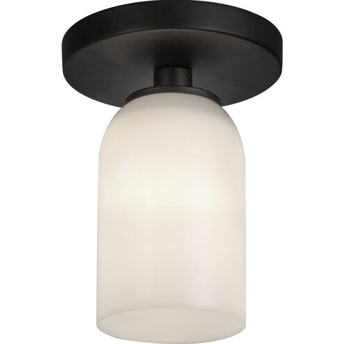 Kuzco Lighting SF57704-BK/GO Nola 1 Light 3.63 inch Black Semi Flush Mount Ceiling Light in Opal Glass