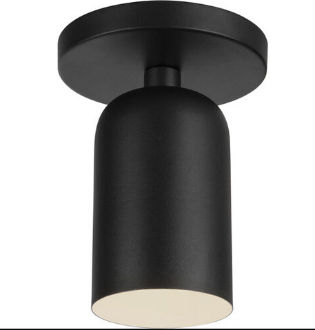 Kuzco Lighting SF57704-BK Nola 1 Light 3.63 inch Black Semi Flush Mount Ceiling Light in Steel Shade