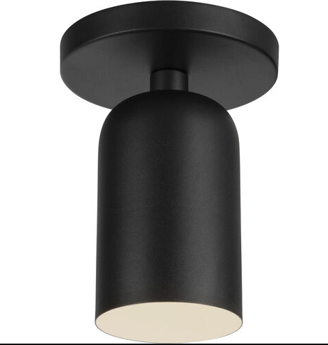 Kuzco Lighting SF57704-BK Nola 1 Light 3.63 inch Black Semi Flush Mount Ceiling Light in Steel Shade