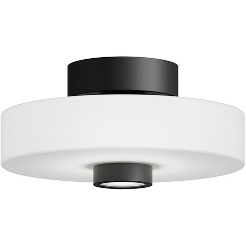 AFX Lighting SYDC13LAJUDBK Sydney LED 13 inch Black Semi Flush Mount Ceiling Light