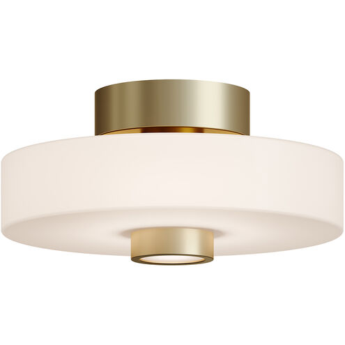 AFX Lighting SYDC13LAJUDLB Sydney LED 13 inch Light Antique Brass Semi Flush Mount Ceiling Light