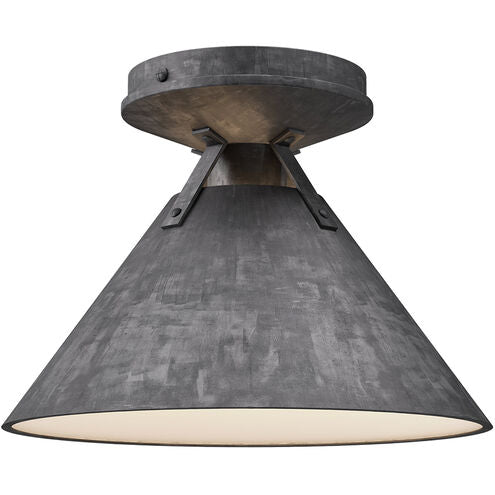 Alora Mood FM584507SL Archer 1 Light 9.5 inch Silver Flush Mount Ceiling Light