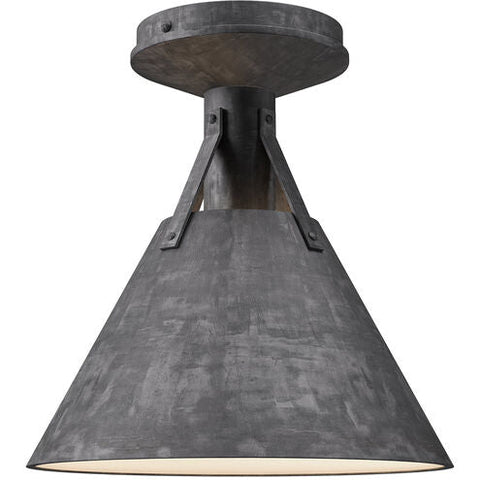 Alora Mood FM584811SL Archer 1 Light 9.5 inch Silver Flush Mount Ceiling Light