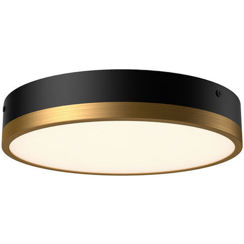 Alora Mood FM554211AGMB-5CCT Adelaide LED 11.13 inch Aged Gold and Matte Black Flush Mount Ceiling Light